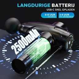 Lìon® Masage Gun - Draadloze Massage Gun - Spiermassage Apparaat - Zwart - 10cm x 10cm x 10cm — thumbnail 3