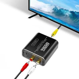 AdroitGoods Digitaal naar Analoog Audio Converter – Optical Toslink & Coaxiaal naar RCA Adapter, 192kHz DAC, Stereo Audio Converter voor TV, PS5, Xbox, Versterker — thumbnail 2