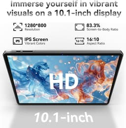 SnelShoppen - Tablet Android 15 10.1 Inch Black, Octa-Core T30, 18GB RAM, 128GB, IPS, 6000mAh, WiFi 2.4/5G, GPS, Face ID, Type-C, BT, 3.5mm Jack - Ide — thumbnail 5