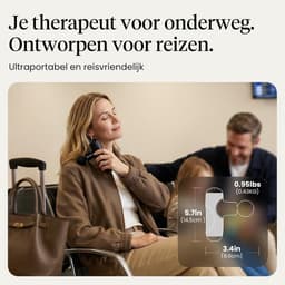 Mini Massage Gun - Massagepistool - Draagbaar - Voor Rug, Nek en Schouders - Krachtige Brushless Motor - USB-C Snelladen - Inclusief Reisetui - Zwart — thumbnail 2