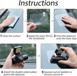 Dashcam zelfklevende pads 10 stuks - dubbelzijdig - transparant - sterke hechting - ShopVlot — thumbnail 4