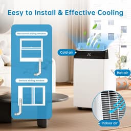House Of Atelier - Mobiele Airconditioning - Mobiel Koelsysteem - Airco Unit - Klimaatsysteem - 12000 BTU - 4-in-1 Functie — thumbnail 4