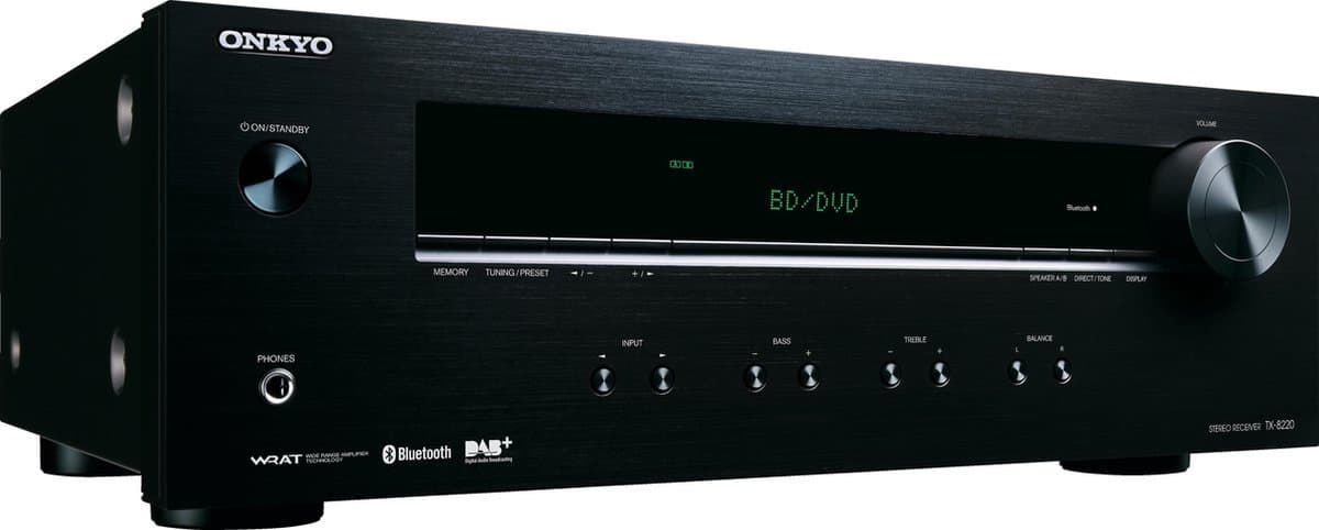 Onkyo TX8220B stereo receiver met DAB+ en FM RDS tuner — afbeelding 1