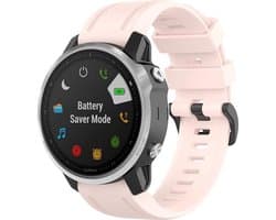Siliconen sport bandje geschikt voor Garmin Fenix 5s - Plus & Sapphire - Fenix 6s - Pro & Sapphire - Garmin Fenix 7s / Fenix 8 - 43mm - Quickfit 20 / 20mm band voor Garmin smartwatches - Horlogebandje - Polsband - roze