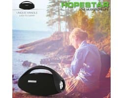 Hopestar H31 Speaker - Zwart - 32W - Bluetooth - Stereo - Draagbaar - Subwoofer - Draadloos - Enorme Power