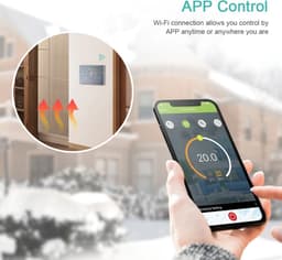 TechU™ Smart Thermostaat Relax – Zilver – Alleen voor CV-ketel – App & Wifi – Google Assistant & Amazon Alexa — thumbnail 3