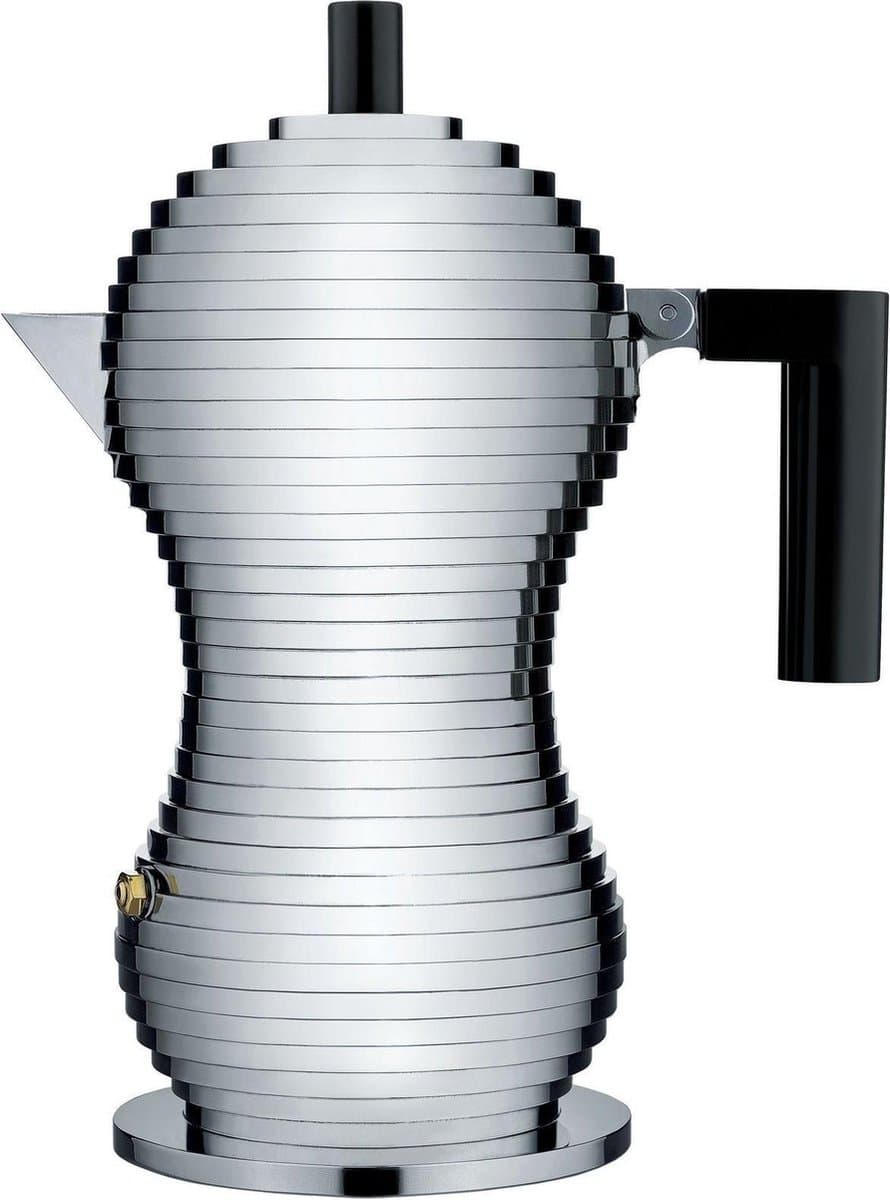 Alessi Percolator Pulcina - MDL02/3 B - Zwart - 3 kops - door Michele De Lucchi — afbeelding 1