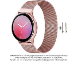 Milanees Stalen Smartwatch Bandje - 20 mm - Rose Goud