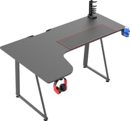 VDD Gaming - Bureau - Hoekbureau Gaming - Hoekbureau - Game Bureau - Gaming desk - Computertafel - Gamebureau - Carbon - Zwart - 160 x 60 x 75cm — thumbnail 9