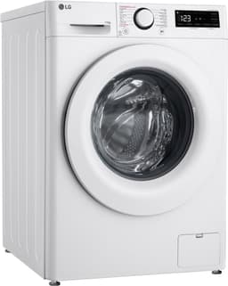 LG - Wasautomaat 11kg A-10% 1400trn CottonTurbo Steam White door — thumbnail 4