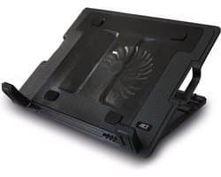 Laptop Cooler – Cooling Pad – Verstelbare Laptopcooler – Laptop Cooler 17 Inch – Laptop Standaard Met 2 USB Poorten – Laptop Verhoger – Laptopstandaard - Zwart