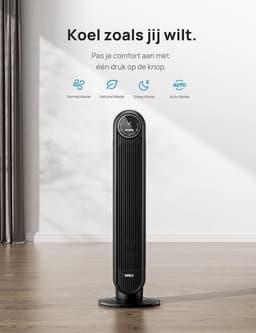 Fan met afstandsbediening, Quiet Cooling Fan, 90° Oscillating Fan met 4 snelheden, 4 modi, 8 uur timer, Stand Fans — thumbnail 3