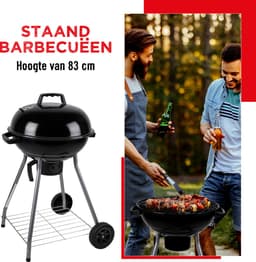 BBQ Collection Barbecue met Deksel - BBQ Houtskool met Asopvangbak - Barbeque Grill - Ø 45 cm — thumbnail 4