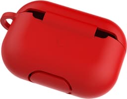 Hoesje geschikt voor Airpods Pro 2019 - Schokbestendig siliconen Case Silicone met clip - Rood — thumbnail 2