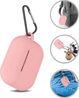 Hoesje geschikt voor Airpods Pro 2019 - Schokbestendig siliconen Case Silicone met clip - Roze — thumbnail 4