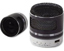 Bluetooth mini draadloze mp3 -radio fm usb microsd - connector Zwart