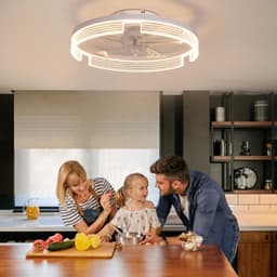 Plafondlamp met Ventilator - Plafondlamp met Ventilator LED - Plafondventilator - Ventilator Afstandsbediening - App - LED — thumbnail 5