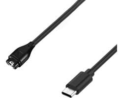 By Qubix Geschikt voor Garmin Watch Oplader - Oplaadkabel - USB-C aansluiting - 1meter - Geschikt voor Venu 4/3/3s/2/2s/Sq 2/2 Plus/ Vivoactive 5/4/4s/3/ Vivomove 3/3s/Luxe/Style/Sport/ Forerunner 45/55 /158/165/245/255/265/645/745/935/945/955/965