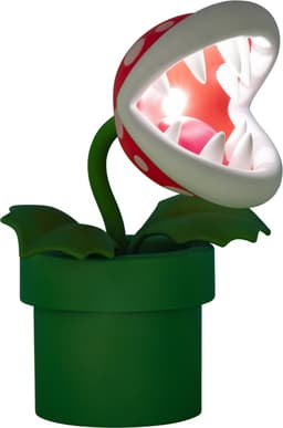 Super Mario Piranha Plant Lamp – Officieel Gelicentieerde LED‑Bureaulamp met Flexibele Kop, 33 cm Hoog, USB‑Voeding- Paladone — thumbnail 1