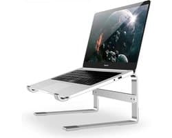 Laptopstandaard - Aluminium Macbook Tafel - Computer verhoger voor bureau - Laptop houder compatibel met 10 tot 18 inch - Zilver