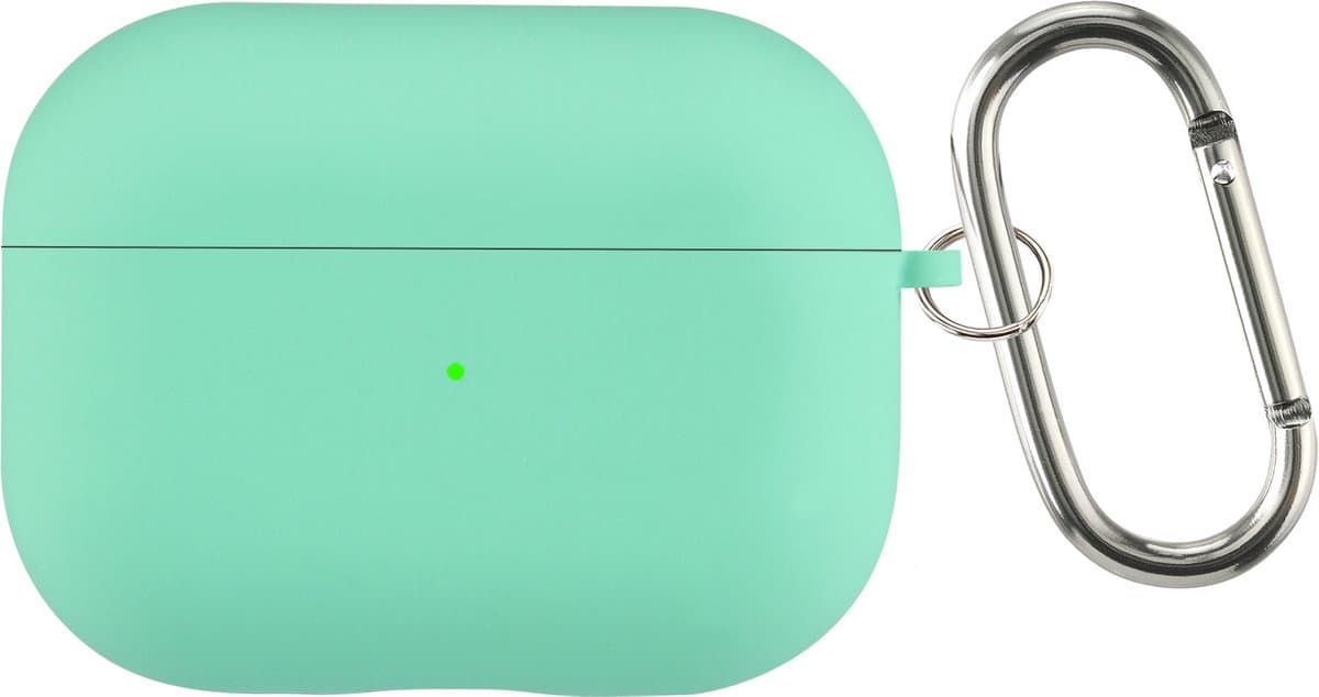 Siliconen Case voor Apple AirPods Pro en Pro 2 – Schokabsorberende Beschermhoes met Clip – Val- en Krasbestendig – Zacht Silicone Hoesje – Ondersteunt Draadloos Opladen – Perfecte Pasvorm – Stijlvol en Duurzaam – Mint Groen — afbeelding 1