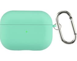 Siliconen Case voor Apple AirPods Pro en Pro 2 – Schokabsorberende Beschermhoes met Clip – Val- en Krasbestendig – Zacht Silicone Hoesje – Ondersteunt Draadloos Opladen – Perfecte Pasvorm – Stijlvol en Duurzaam – Mint Groen