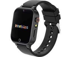 Keebies Smartwatch Kinderen - 5 t/m 12 jaar - Incl. Camera en 26 Kids Spelletjes - 512MB Geheugen - USB Oplaadbaar kinderhorloge - Jongen / Meisje - Zwart