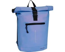 New Rebels Mart New York Metallic Lichtpaars 21L Rugtas Rolltop Waterafstotend Laptop 15.6