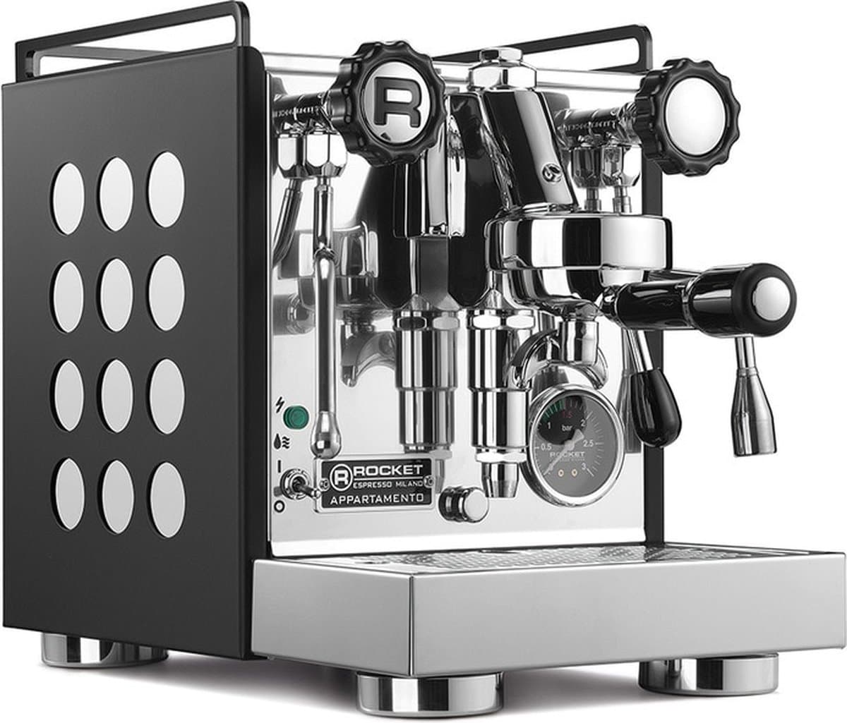 ROCKET ESPRESSO Appartamento Espressomachine Zwart Wit — afbeelding 1