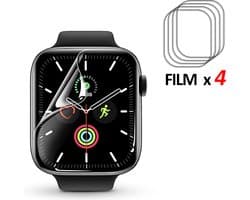 Stravo 4-Pack Apple Watch Schermbeschermer voor Apple Watch Serie 9/8/7 - 41mm - Geavanceerd TPU Materiaal [Geen Glas], Zelfherstellend, Krasbestendig HD Helder Folie voor iWatch 41mm Serie 9 8 7 - Eenvoudige Installatie