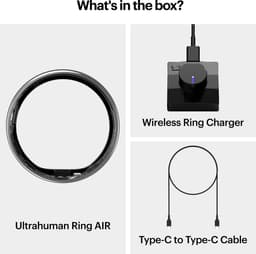 ULTRAHUMAN Ring AIR – Smart Ring | Geen maandabonnement | Bepaal eerst de juiste maat met de Sizing Kit | Slaaptracker - Hartslagmeter - Fitnesstracker – Raw Titanium – Size 8 — thumbnail 5