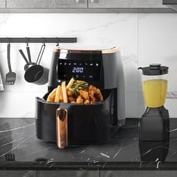 Smart Airfryer 6.5 L van Swiss Pro+ - 1500W - Zwart/rose goud — thumbnail 5