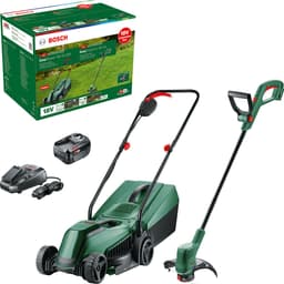 Bosch Tuinapparatuur - 18V ACCU-grasmaaier en grastrimmer set, 1x 4.0 Ah Li-Ion accu, lader 06008B9D02 — thumbnail 1