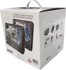 ICON - Draagbare dvd-speler auto - 9 inch - 2 schermen - USB - incl. Montagebeugels - Mini hoofdtelefoons - Reistas — thumbnail 3