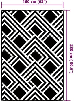 vidaXL - Buitenkleed - ARAKIL - 160x230 - cm - PP - grijs — thumbnail 3