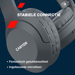Canyon BTHS-3 Serie - Draadloze Over-Ear - Koptelefoon - Bluetooth 5.1 - Opvouwbaar Ontwerp - 15 Uur Batterijduur - Beige — thumbnail 5