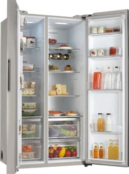 Haier HSW59F18DNMM - Amerikaanse koelkast - 615L - 90 cm - Total No Frost - Energieklasse D - Vochtigheidsregeling voor verser voedsel - Inox Look - 10 Jaar Garantie op onderdelen — thumbnail 4