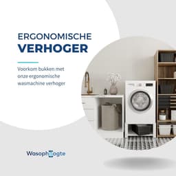 Wasophoogte® Wasmachine verhoger - Wasmachine opbouwmeubel - Wasmachine sokkel - 31cm hoog - Wit - Universeel — thumbnail 12