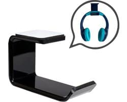 Stijlvolle Zwarte Headset Houder - Koptelefoon Wandhanger met Sterke Zelfklevende Stickers - Perfecte Gaming Accessoire - Wandhanger - Houder Bureau