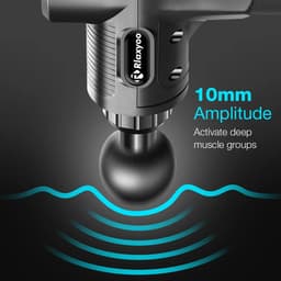 Momentum® - Hoge Frequentie Massagegun - 6 Opzetstukken - 30 standen hoge frequentie - LCD Touch screen - Massage apparaat - Met Draagtas - Sport en Relax - Fitness - LED Indicator - Spier Ontspanning - Zwart — thumbnail 2