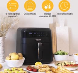 Tristar Airfryer Digitaal XXL FR-6999 - Heteluchtfriteuse - 6 liter - 10 programma's - Touch screen - Zwart - 1700W — thumbnail 7