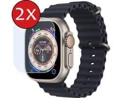 Screenprotector Geschikt voor Apple Watch Ultra 2 Screenprotector Glas Gehard Screen Cover - Screen Protector Geschikt voor Apple Watch Ultra 2 (49 mm) Screenprotector Tempered Glass - 2 PACK