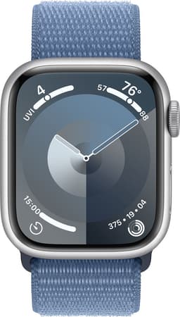 Apple Watch Series 9 - 41mm - Case with Winter Blue Sport Loop - Sterrenlicht Aluminium — thumbnail 1