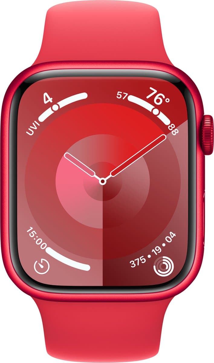 Apple Watch Series 9 - GPS + Cellular - 45mm - (PRODUCT)RED Aluminium Case with (PRODUCT)RED Sport Band - M/L — afbeelding 1