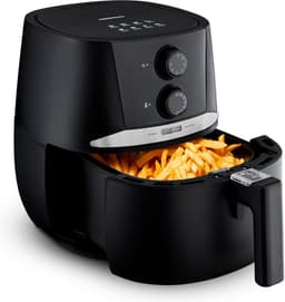 MEDION E20 L Airfryer (heteluchtfriteuse, 3,2 liter frituurmand, ca. 1400 watt, eenvoudige bediening, olievrij frituren, 30 min timer, oververhittingsbescherming, MD10711) zwart — thumbnail 1