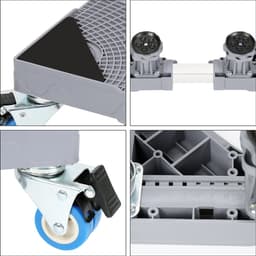 Wasmachine Verhoger voor Droger & Koelkast - Wasmachine Opbouwmeubel - Wasmachinevoet Wasmachine onderhoud 41~66cm In hoogte verstelbaar 8 poten + 4 wielen — thumbnail 3