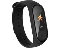 Umbro Smartwatch - Activity Tracker Bluetooth – Sporthorloge met Stappenteller en Thermometer - Zwart