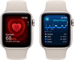 Apple Watch SE 2023 - GPS + Cellular - 40mm Starlight Aluminium Case with Starlight Sport Band - M/L — thumbnail 3