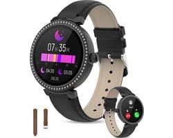 Denver Smartwatch Dames - Android & iOS - Volledige Belfunctie - Sporthorloge - Hartslagmeter - Saturatiemeter - Slaapmonitor - SWC342B - Zwart