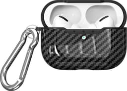 Shieldcase Black Stripe Case - beschermhoes geschikt voor Airpods Pro / 2 Pro Case - hoesje met carbon print - zwart — thumbnail 1